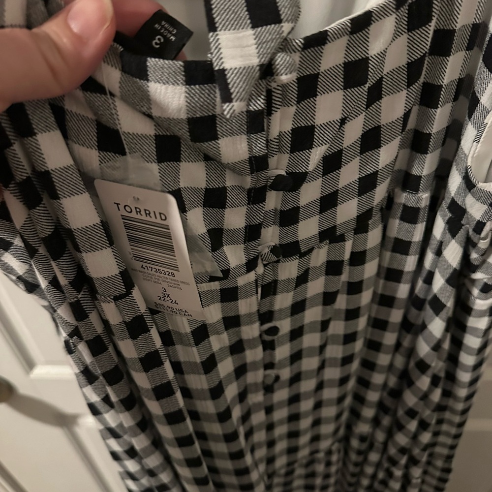Torrid Black and White Gingham Maxi Dress - Picture 4 of 4